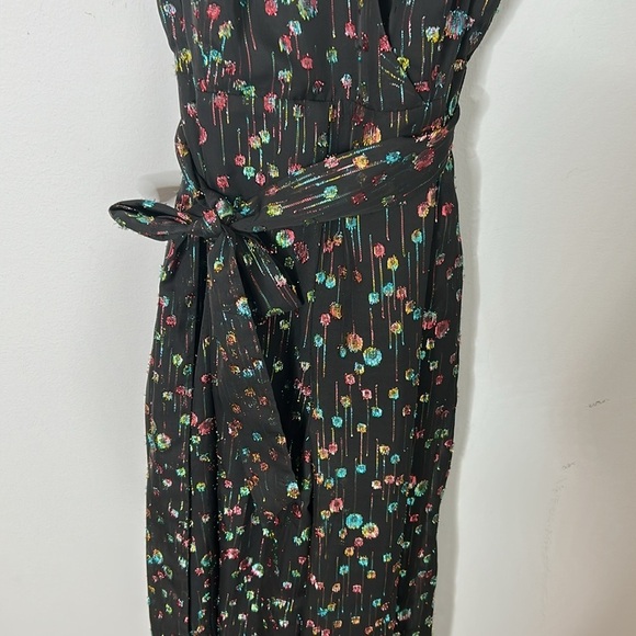 Anthropologie Eva Franco Edita Black Metallic Wide Leg Jumpsuit - Picture 6 of 12
